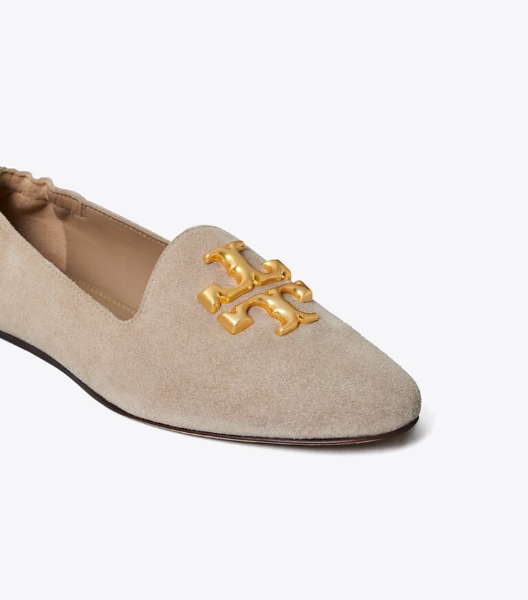 Tory Burch diseñador zapatos planos Mocasín Eleanor en Classic Taupe detalle