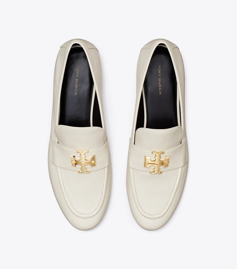 Tory Burch diseñador zapatos planos Mocasín Eleanor en LIGHT CREAM vista superior