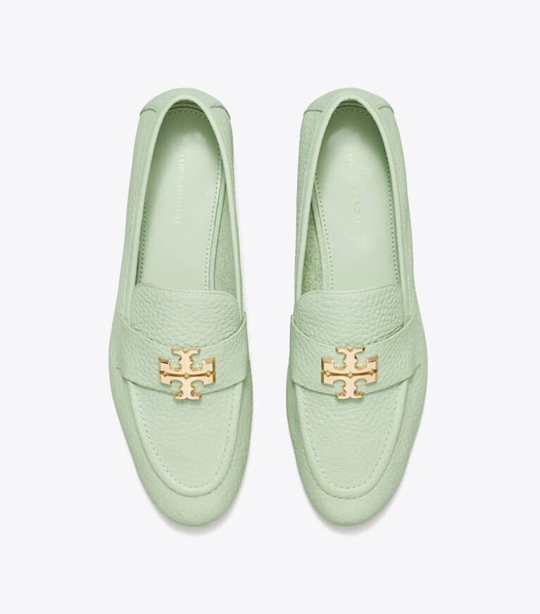 Tory Burch diseñador zapatos planos Mocasín Eleanor en SEA MIST GREEN vista superior