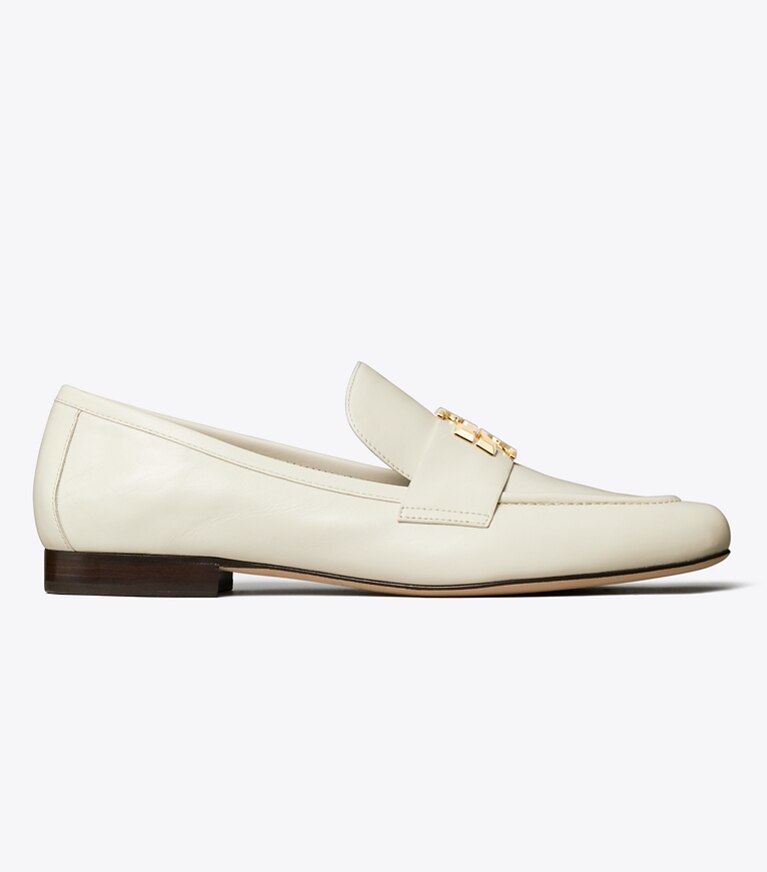 Tory Burch diseñador zapatos planos Mocasín Eleanor en LIGHT CREAM lateral