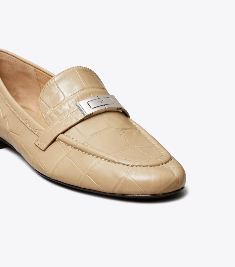 Tory Burch diseñador zapatos planos Mocasín LeeLee en BEIGE detalle