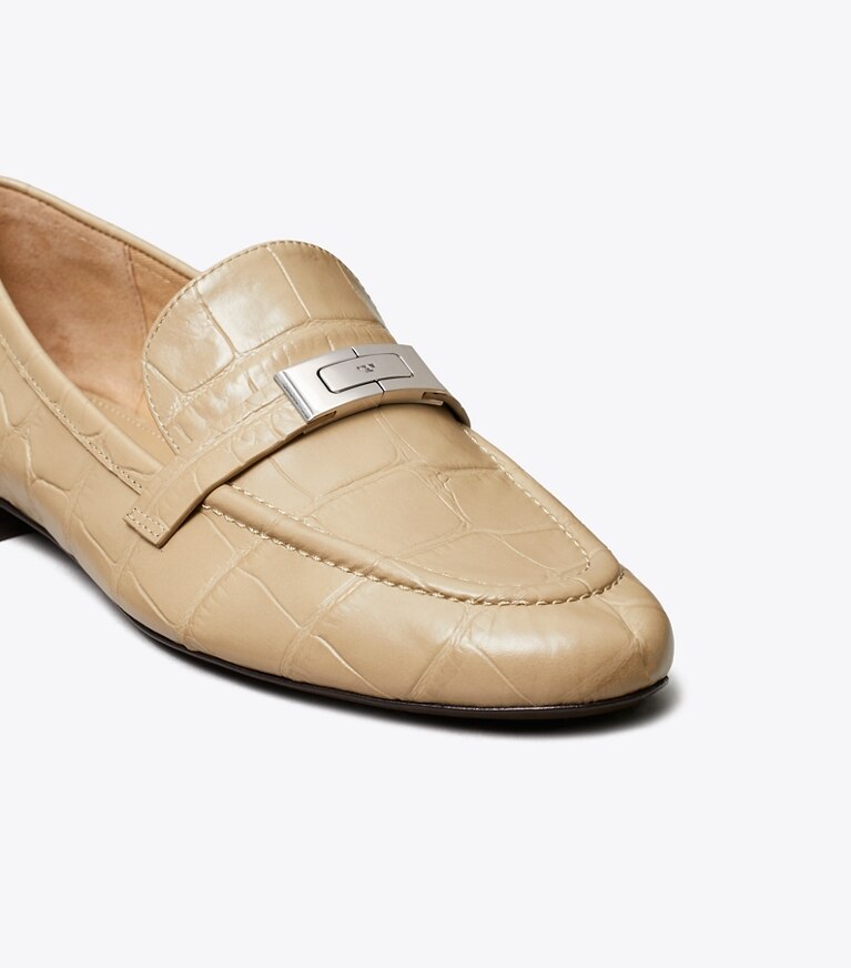 Tory Burch diseñador zapatos planos Mocasín LeeLee en BEIGE detalle