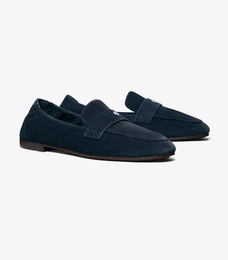 Tory Burch diseñador calzado plano Mocasín tipo ballerinas en NEW NAVY ángulo