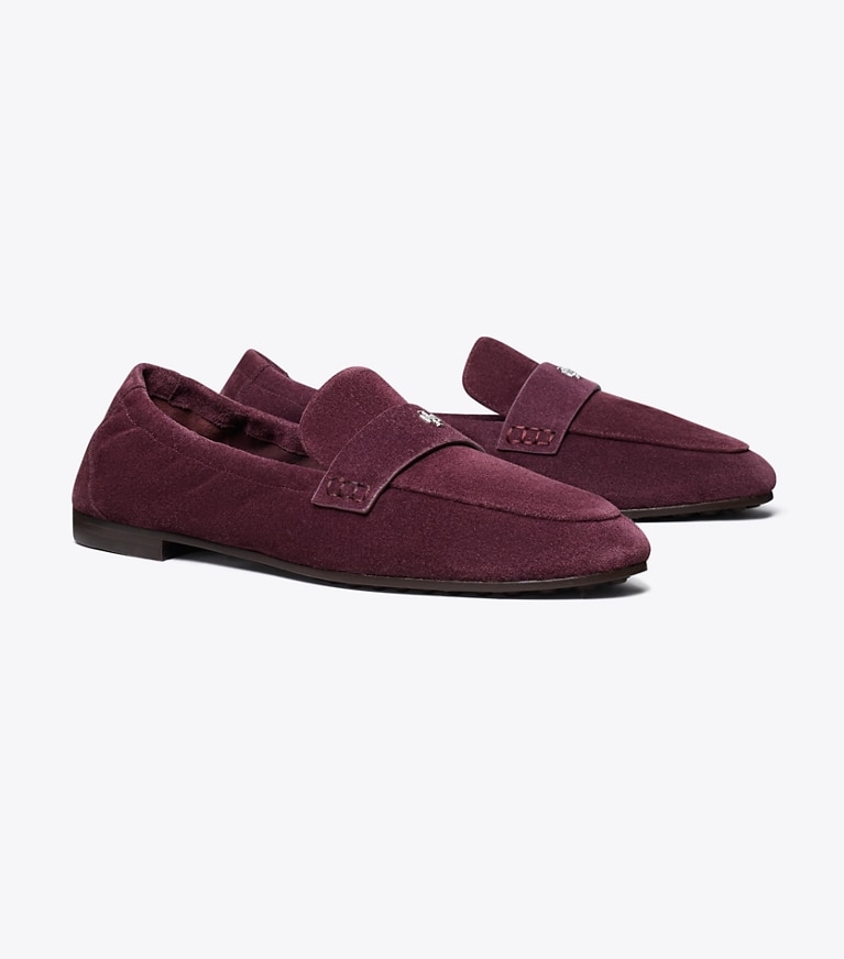 Tory Burch diseñador zapatos planos Mocasín tipo ballerinas en PLUM ángulo