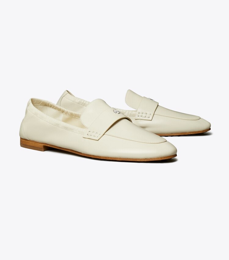 Tory Burch diseñador zapatos planos Mocasín tipo ballerinas en LIGHT CREAM ángulo