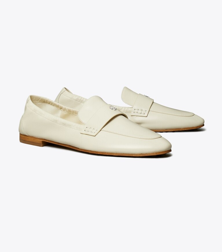 Tory Burch diseñador zapatos planos Mocasín tipo ballerinas en LIGHT CREAM ángulo