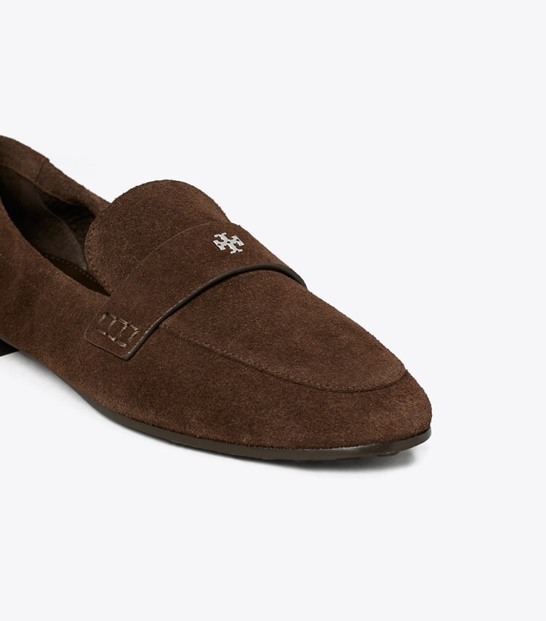 Tory Burch diseñador zapatos planos Mocasín tipo ballerinas en DARK COCOA detalle