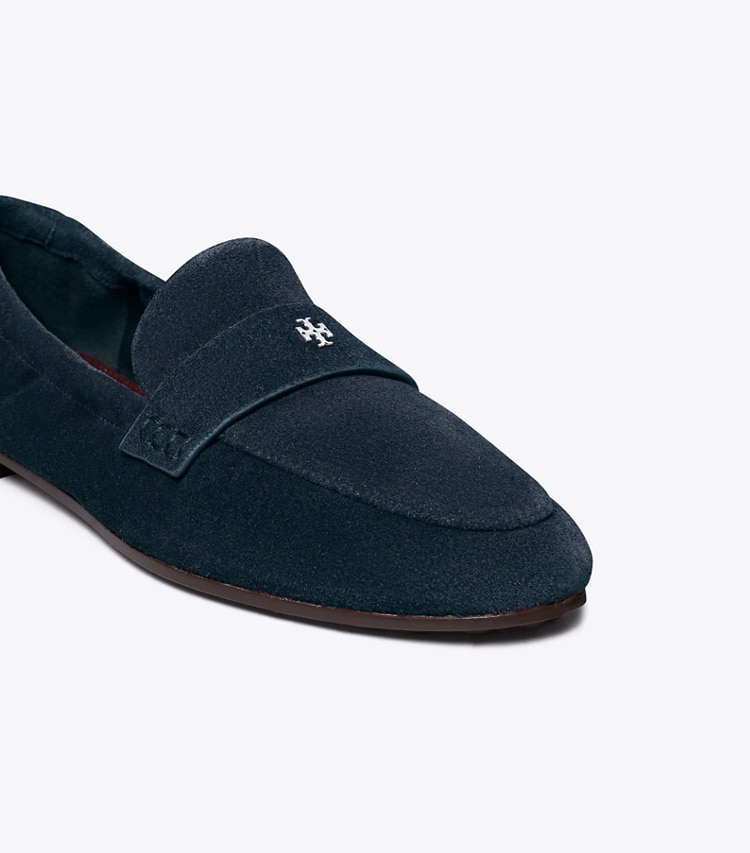 Tory Burch diseñador calzado plano Mocasín tipo ballerinas en NEW NAVY detalle