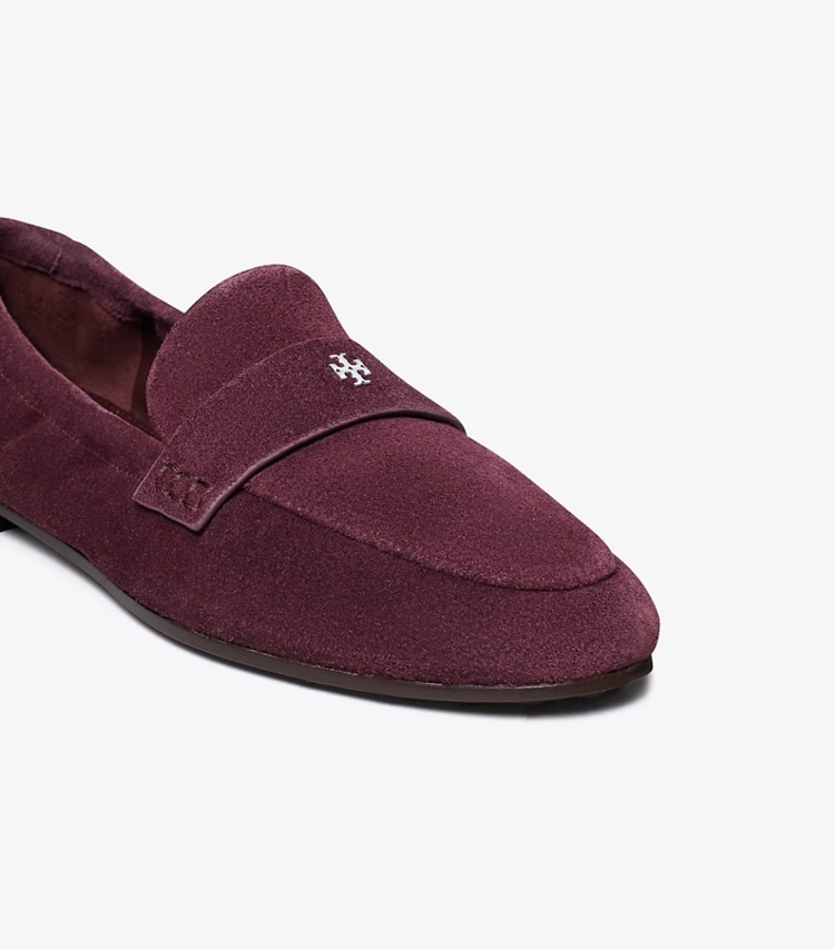 Tory Burch diseñador zapatos planos Mocasín tipo ballerinas en PLUM detalle