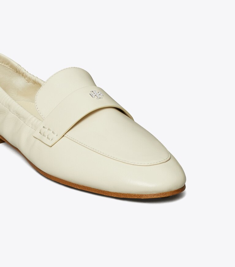 Tory Burch diseñador zapatos planos Mocasín tipo ballerinas en LIGHT CREAM detalle