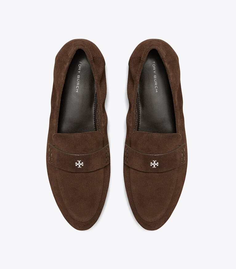 Tory Burch diseñador zapatos planos Mocasín tipo ballerinas en DARK COCOA vista superior