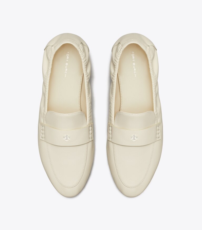 Tory Burch diseñador zapatos planos Mocasín tipo ballerinas en LIGHT CREAM vista superior