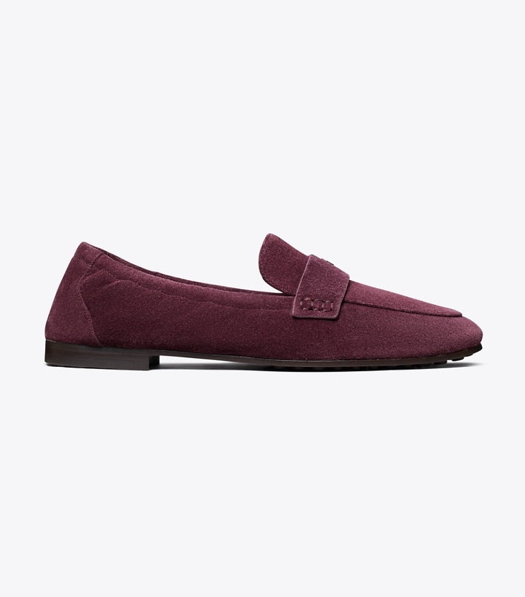 Tory Burch diseñador zapatos planos Mocasín tipo ballerinas en PLUM lateral
