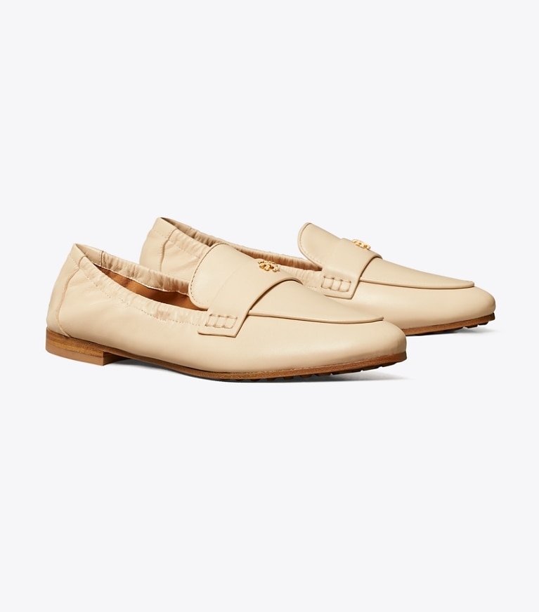 Tory Burch diseñador zapatos planos Mocasines ballerinas en New Cream ángulo