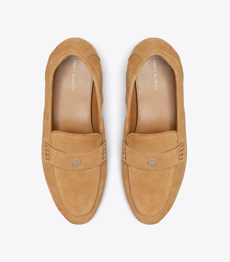 Tory Burch diseñador zapatos planos Mocasines ballerinas en AMBER GRAIN desde arriba