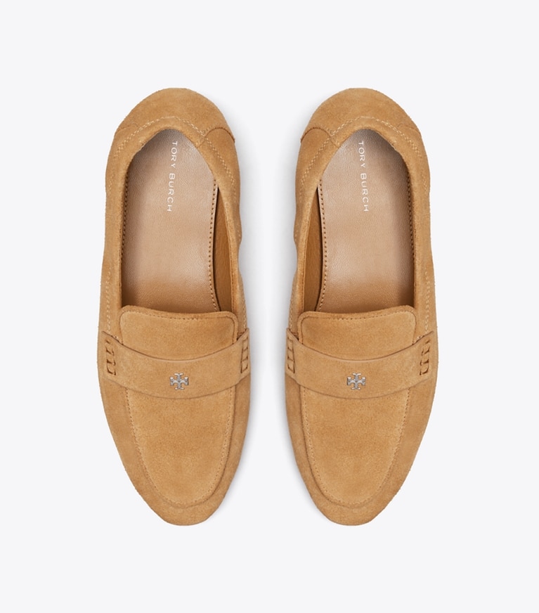 Tory Burch diseñador zapatos planos Mocasines ballerinas en AMBER GRAIN desde arriba
