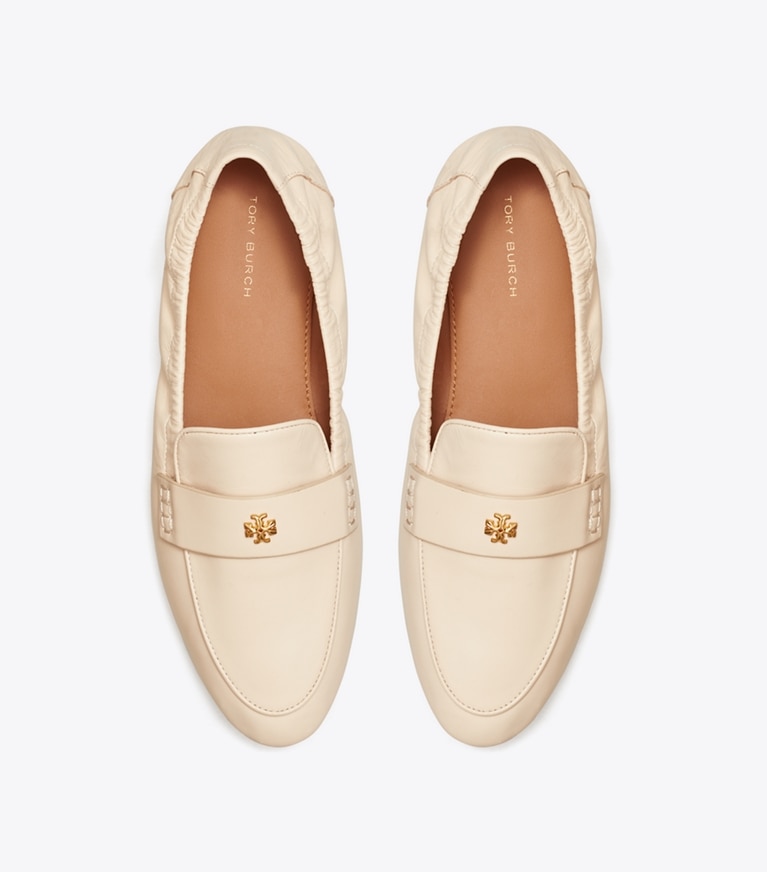 Tory Burch diseñador zapatos planos Mocasines ballerinas en New Cream desde arriba