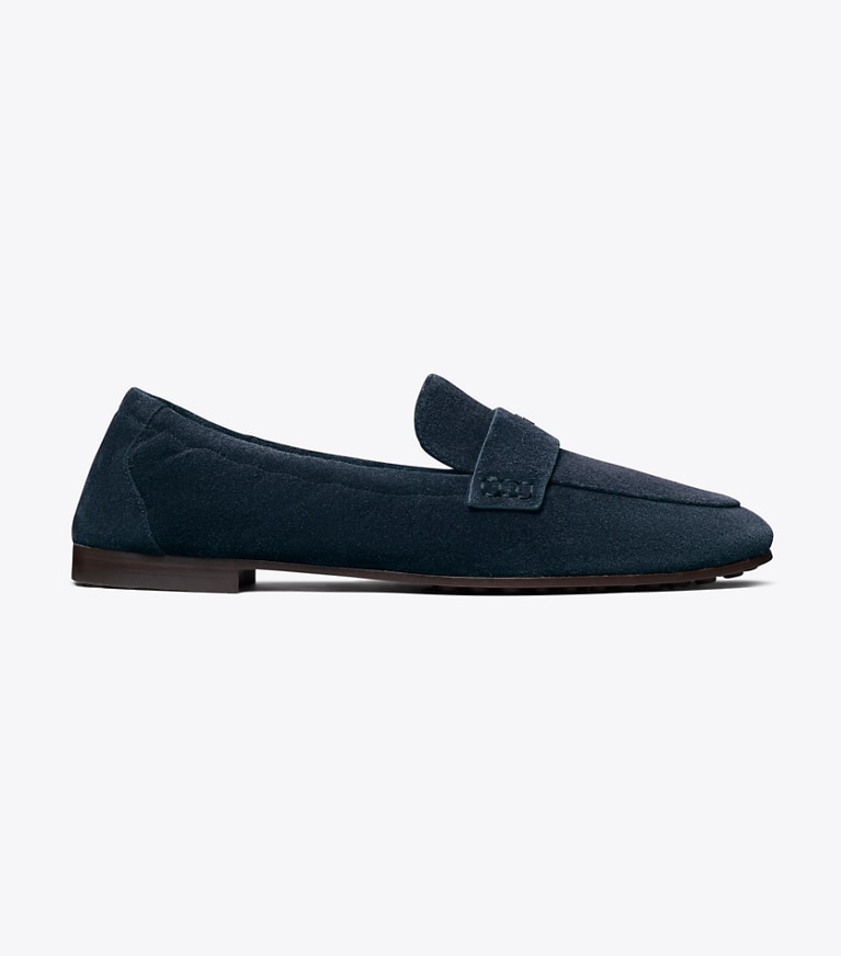 Tory Burch designer zapatos planos Mocasines ballerinas in NEW NAVY side