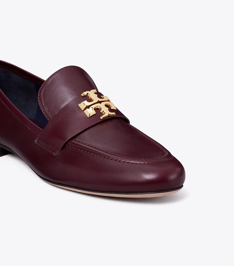 Tory Burch diseñador zapatos planos Mocasines Eleanor, anchos en DARK CARMINE detalle