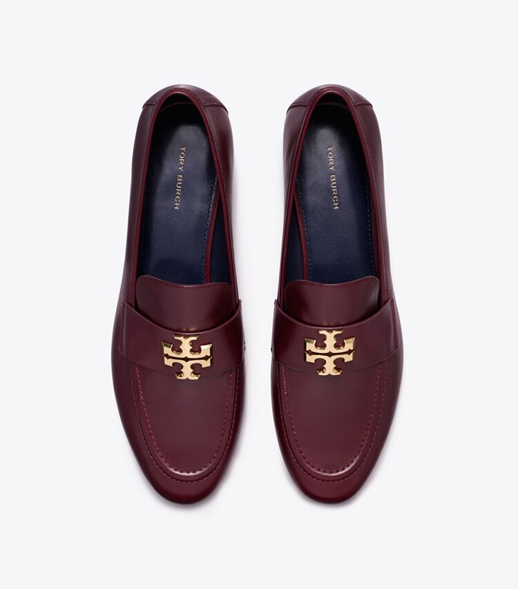 Tory Burch diseñador zapatos planos Mocasines Eleanor, anchos en DARK CARMINE vista superior
