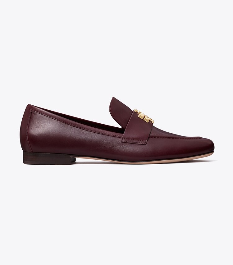 Tory Burch diseñador zapatos planos Mocasines Eleanor, anchos en DARK CARMINE lateral