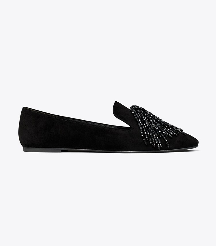 Tory Burch diseñador zapatos planos Mocasines Smoking en PERFECT BLACK lateral