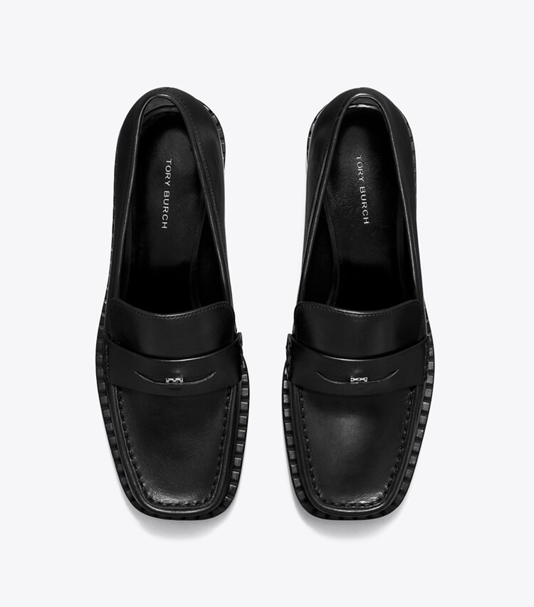 Tory Burch designer mocassins Mocassin à bout carré dans PERFECT BLACK vue du dessus