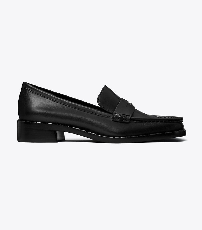 Tory Burch designer mocassins Mocassin à bout carré dans PERFECT BLACK de côté