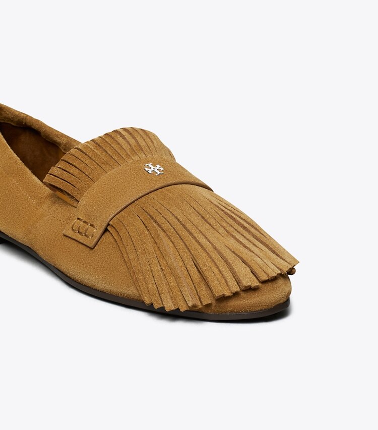 Tory Burch designer mocassins Mocassin à franges Ballet dans TOFFEE détails