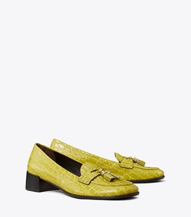 Tory Burch designer mocassins Mocassin à pampilles dans AVOCADO angle
