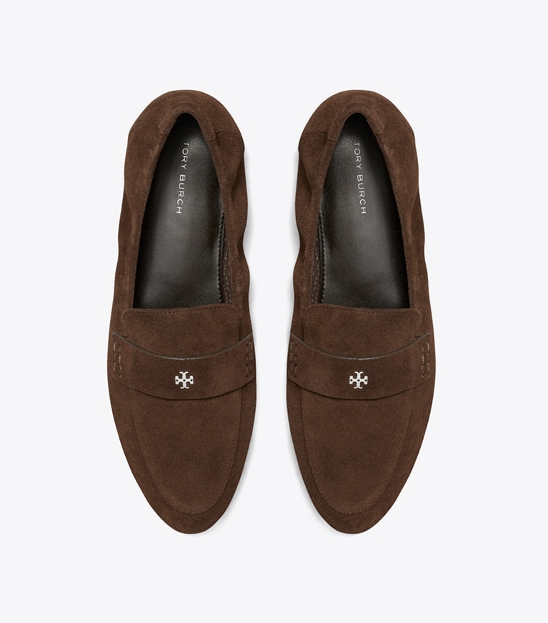 Tory Burch designer mocassins Mocassin Ballerine dans DARK COCOA vue du dessus