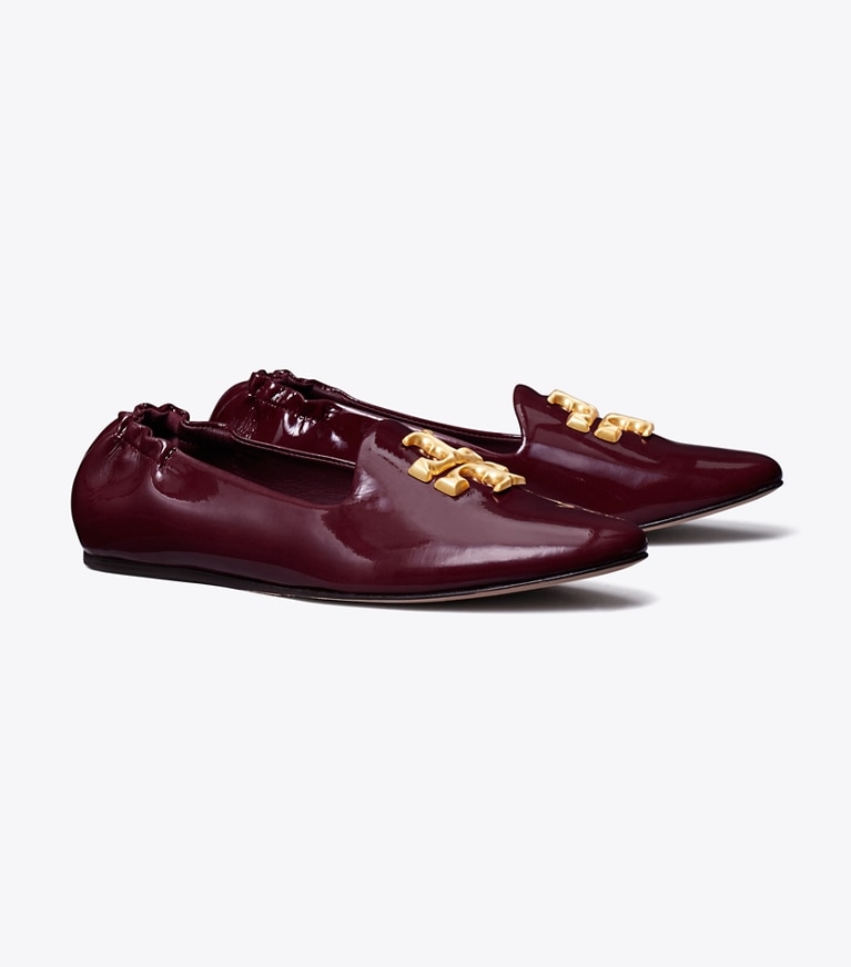 Tory Burch designer mocassins Mocassin Eleanor dans Vintage Eggplant angle