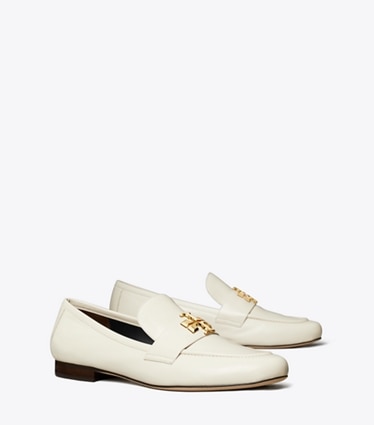 Tory Burch designer flats Mocassin Eleanor dans LIGHT CREAM angle