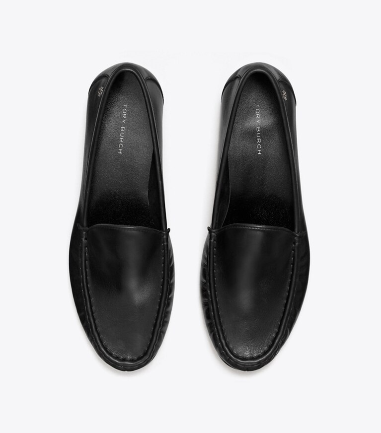 Tory Burch designer mocassins Mocassin froncé dans PERFECT BLACK vue du dessus