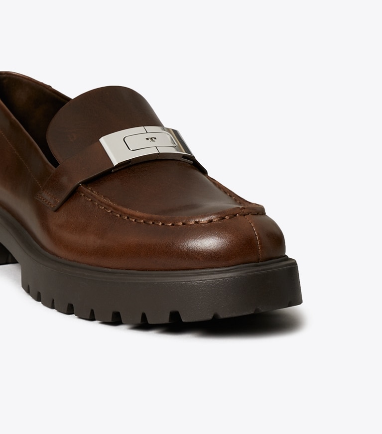 Tory Burch designer mocassins Mocassin Leelee à semelle crantée dans COFFEE détails