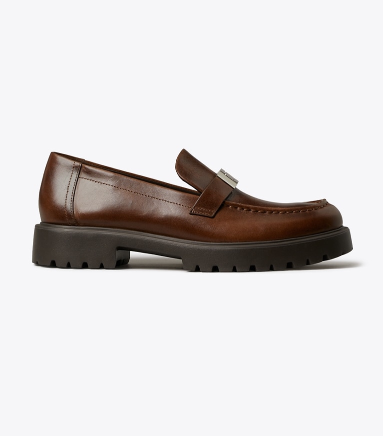 Tory Burch designer mocassins Mocassin Leelee à semelle crantée dans COFFEE de côté
