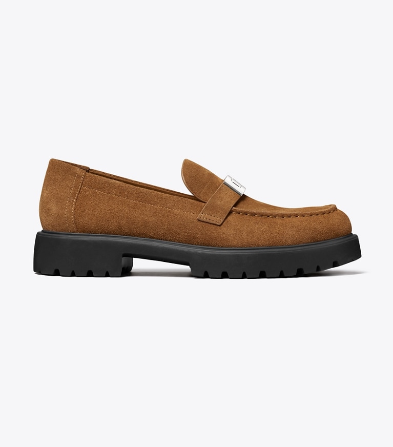 Tory Burch designer mocassins Mocassin Leelee à semelle crantée in WEATHERED OAK side