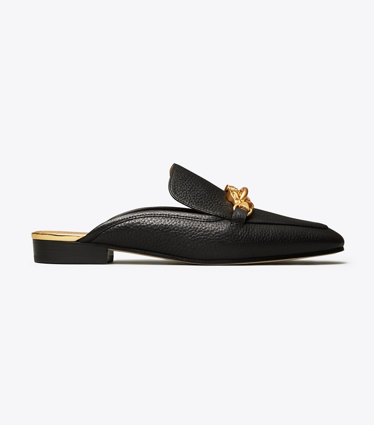 Tory Burch designer mocassins Mocassin mule Jessa dans Perfect Black de côté