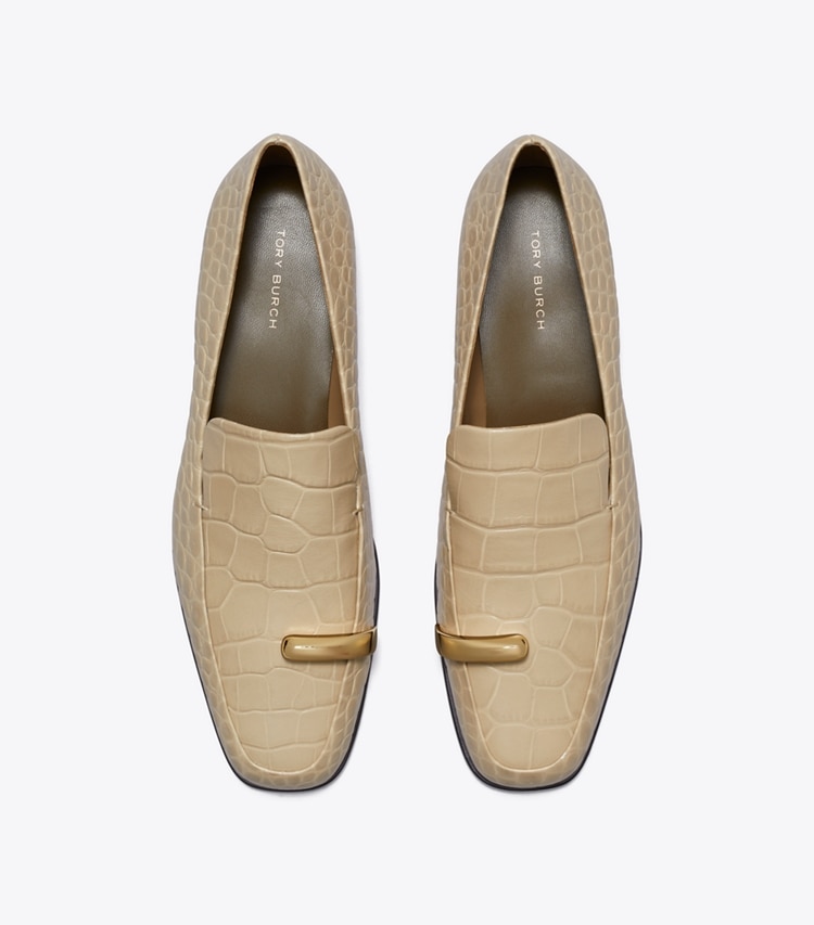 Tory Burch designer mocassins Mocassin Pierced dans Ginger Leaf / Gold vue du dessus
