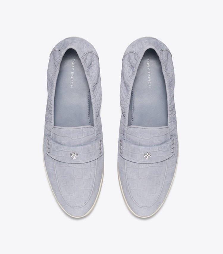 Tory Burch designer mocassins Mocassin sport style ballerines dans VAPOR BLUE vue du dessus