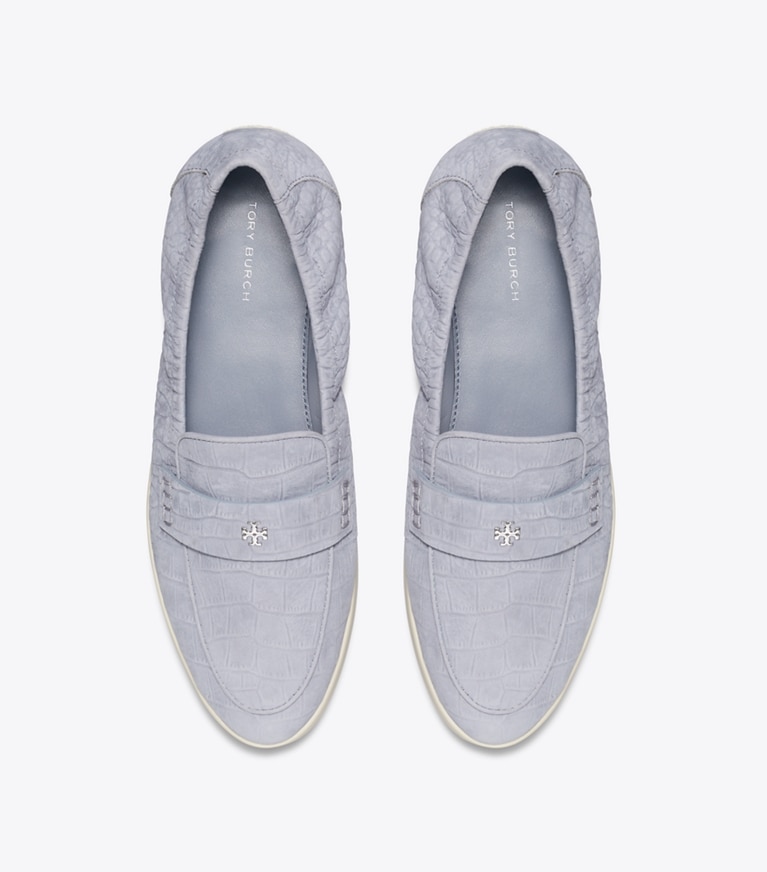 Tory Burch designer mocassins Mocassin sport style ballerines dans VAPOR BLUE vue du dessus