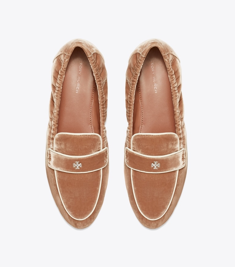Tory Burch designer mocassini Mocassino ballerina in VINTAGE ROSE / PERFECT BLACK angle