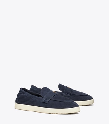 Tory Burch designer mocassini Mocassino ballerina sportivo in NAVY angle