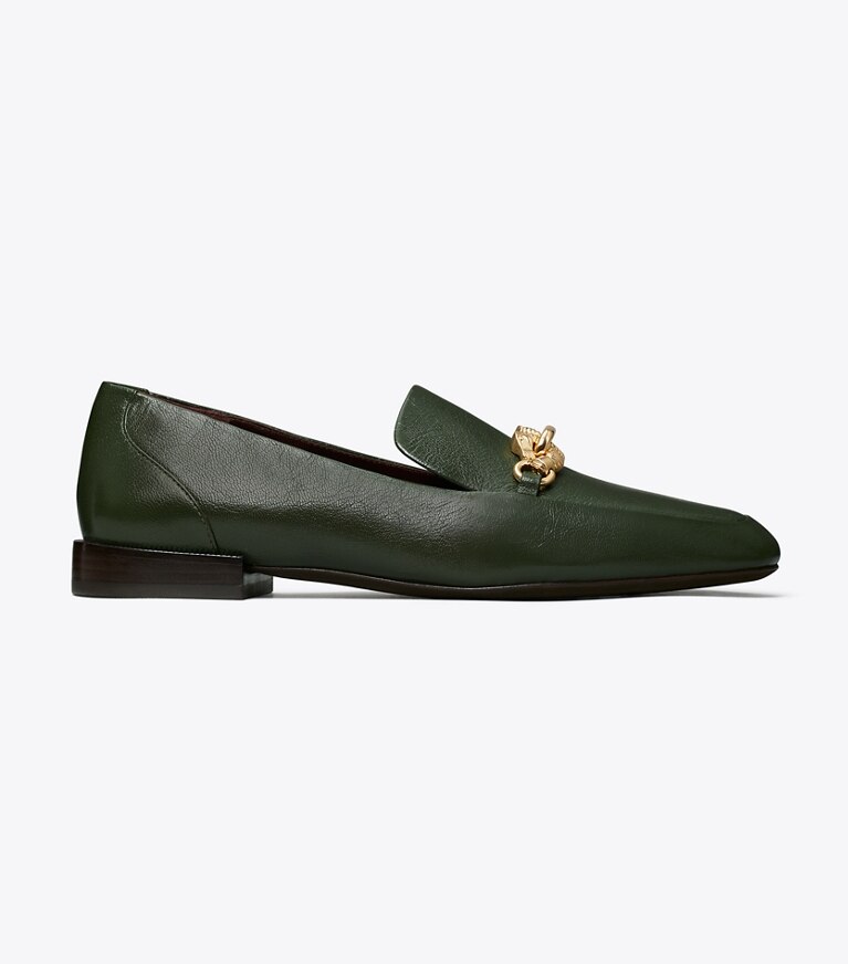 Tory Burch designer mocassini Mocassino Jessa in DARK EMERALD angle
