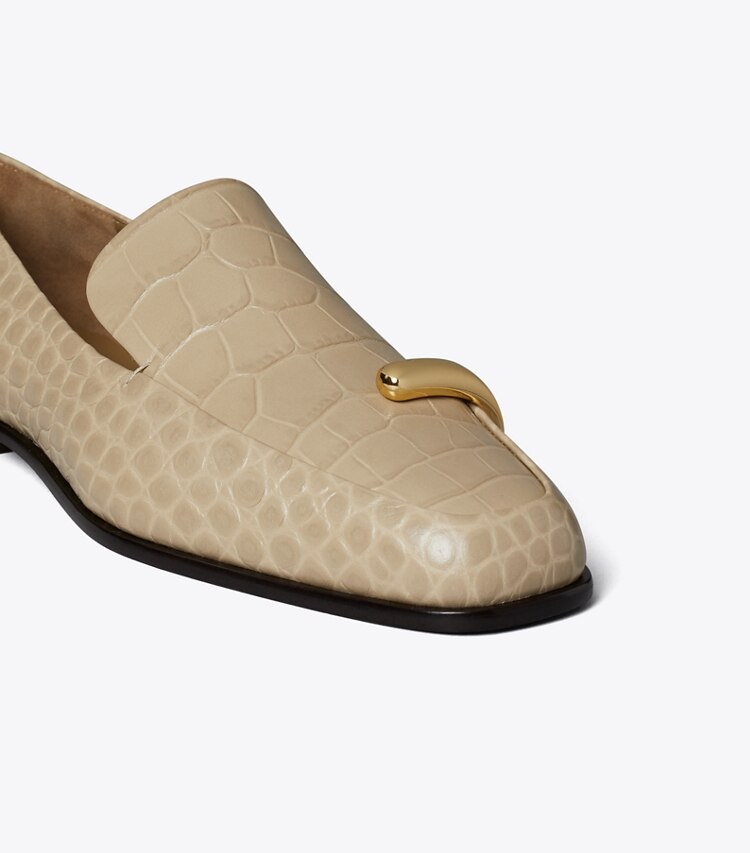 Tory Burch designer mocassini Mocassino Pierced in Ginger Leaf / Gold dettaglio