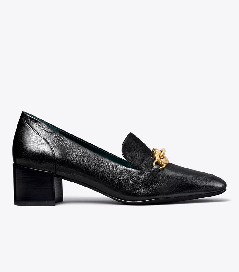 Tory Burch designer escarpins Mocassins à talon Jessa in PERFECT BLACK side