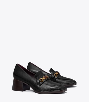 Tory Burch designer escarpins Mocassins à talon Perrine dans PERFECT BLACK angle