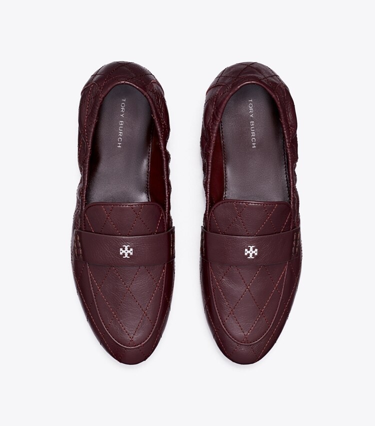 Tory Burch designer mocassins Mocassins ballerines matelassés in DARK CARMINE dessus