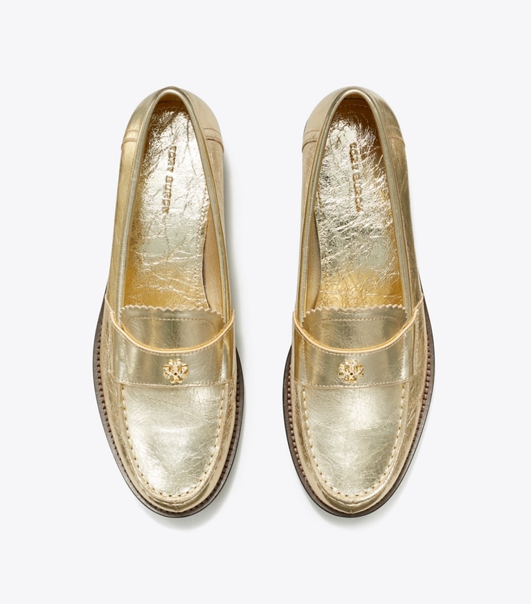 Tory Burch designer mocassins Mocassins classiques in SPARK GOLD / PLATINO angle