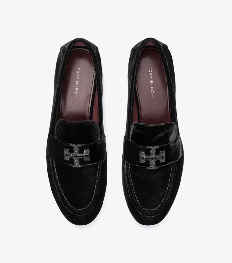 Tory Burch designer mocassins Mocassins Eleanor pavés de cristaux in PERFECT BLACK dessus
